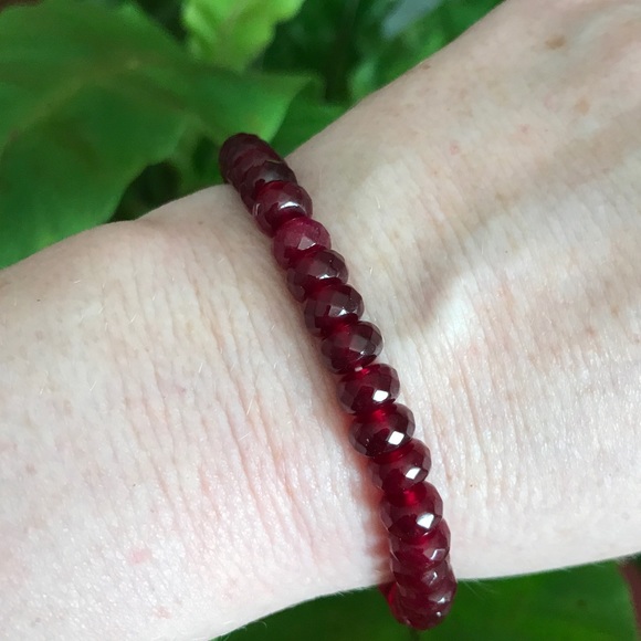 Gorgeous quality faceted Garnet bracelet - Picture 4 of 6